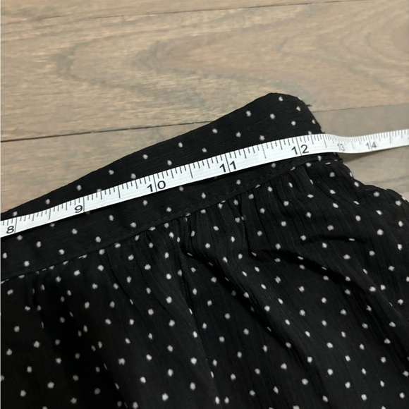 J.Crew Polka Dot Black & White Tiered MIDI Skirt Elastic Waist Size PS - Picture 6 of 7